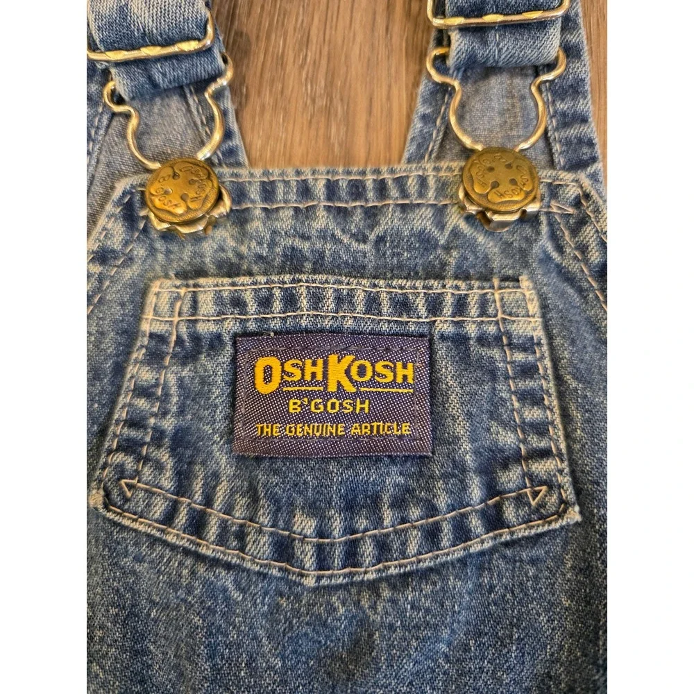 Vintage‎ OshKosh B'Gosh 1983 Vestbak Denim Overalls Size 24 Months USA Made